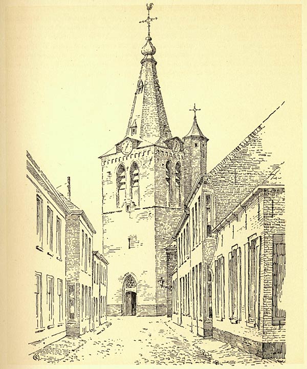 TOREN VAN DE KERK TE SCHIJNDEL (N.-B.).