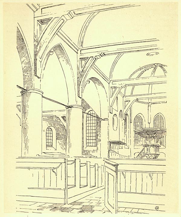 INTERIEUR VAN DE KERK TE BRAKEL (GELD.).