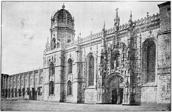 PRINCIPAL FAÇADE OF THE IGREGA DOS JERONYMOS AT BELEM. (PRESENT STATE.) (After a Photograph.)