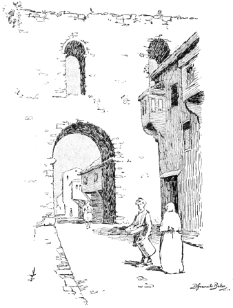 The Aqueduct of Valens  Valens the Emperor was killed in battle by the Goths at Adrianople. His aqueduct stands out strangely among wooden houses, connecting the seven hills on which stands Stamboul.