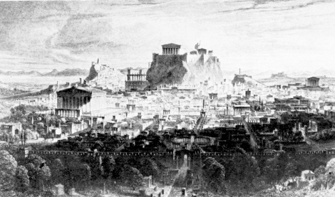 ATHENS, 1824.  A SUPPOSED APPEARANCE IF RESTORED.