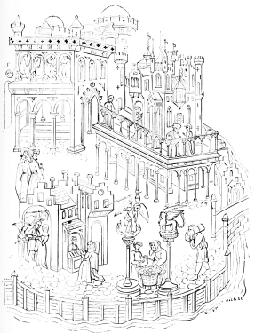 28—VENICE IN THE FOURTEENTH CENTURY.  From the Romance of Alexander.  Page 204.