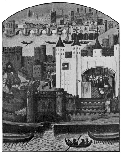 DUKE OF ORLEANS IN THE TOWER.  (From a copy of MS. in the British Museum.)