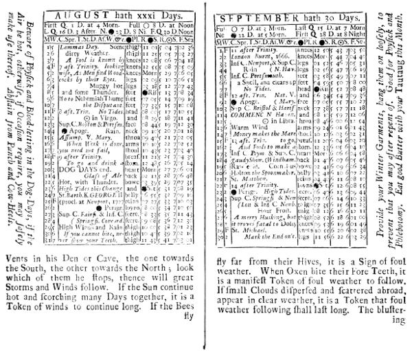 Benjamin Franklin's Rhode-Island Almanack for the Year 1728