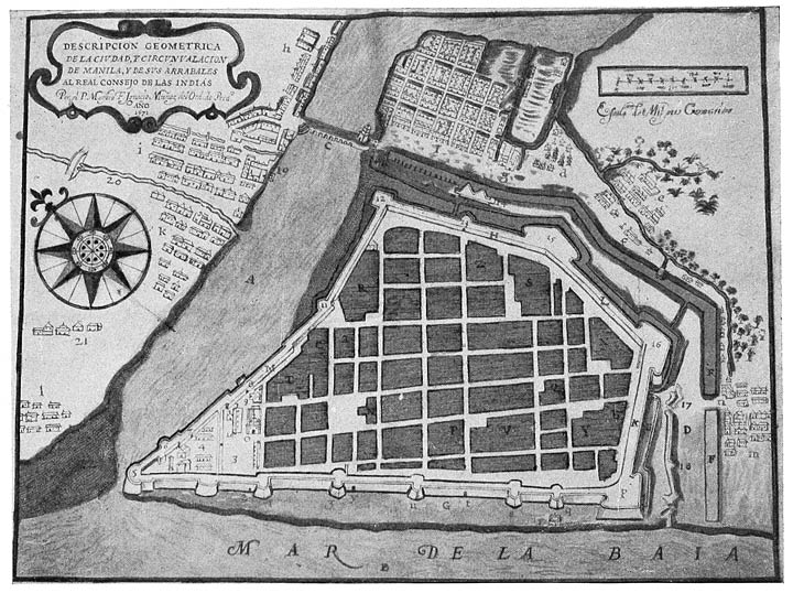 Map of Manila and its suburbs