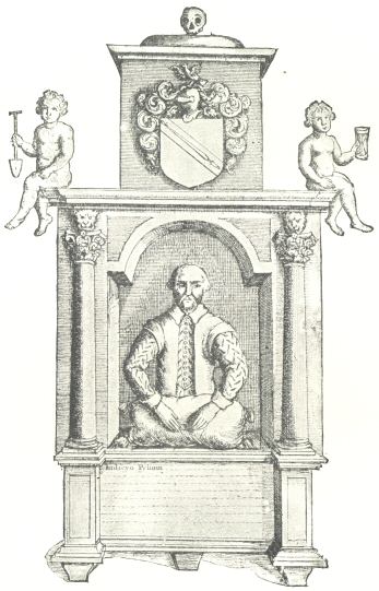 The Monument in Dugdale’s “History of the Antiquities of Warwickshire” (1656)  (By permission of John Murray, Esq.)