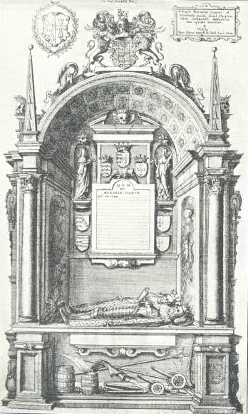 The Carew Monument as Represented in Dugdale’s “History of the Antiquities of Warwickshire” (1656)