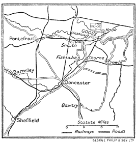 Image unavailable: Position of the German Forces Twenty-Four Hours after Landing at Goole.  GEORGE PHILIP & SON LTD.