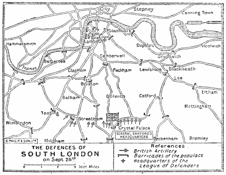 Image unavailable: THE DEFENCES OF SOUTH LONDON  on Sept 26th