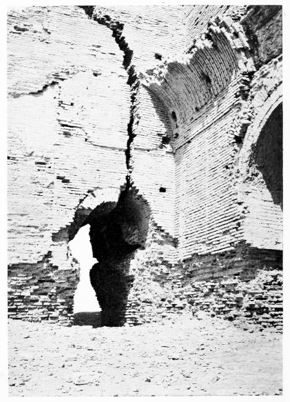 Fig. 109.—CTESIPHON, REMAINS OF VAULT ON WEST SIDE OF SOUTH WING.