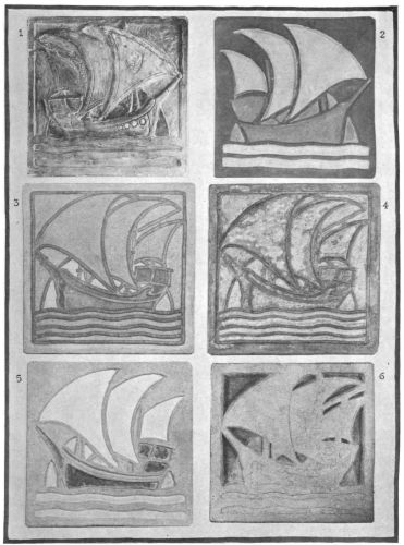 Image unavailable: Color Tile Methods  1. Relief Tile. 2. Persian Relief. 3. Relief Line with Mold Color. 4. Relief Line, Majolica Color. 5. Intaglio Tile. 6. Sgraffito Tile.  