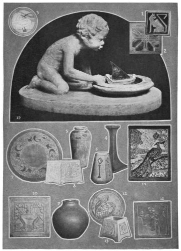 Image unavailable: Problems in Cement by Students of an Art School. 1 to 3 are Elementary Problems. 4 to 13 are Secondary Problems. 14 is a Palette Knife Painting in Colored Cement. 15 is a Fish Bowl and Sun-Dial Made in Cement by the Use of a Glue Mold.