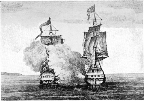 Image unavailable: CAPTURE OF THE ACAPULCO GALLEON OFF THE COAST OF CALIFORNIA  From a copper-plate engraving.