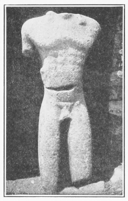 Stone Statue of the Olympic Victor Arrhachion.