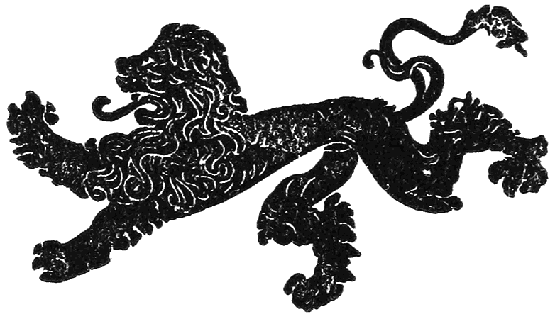 Heraldic lion.