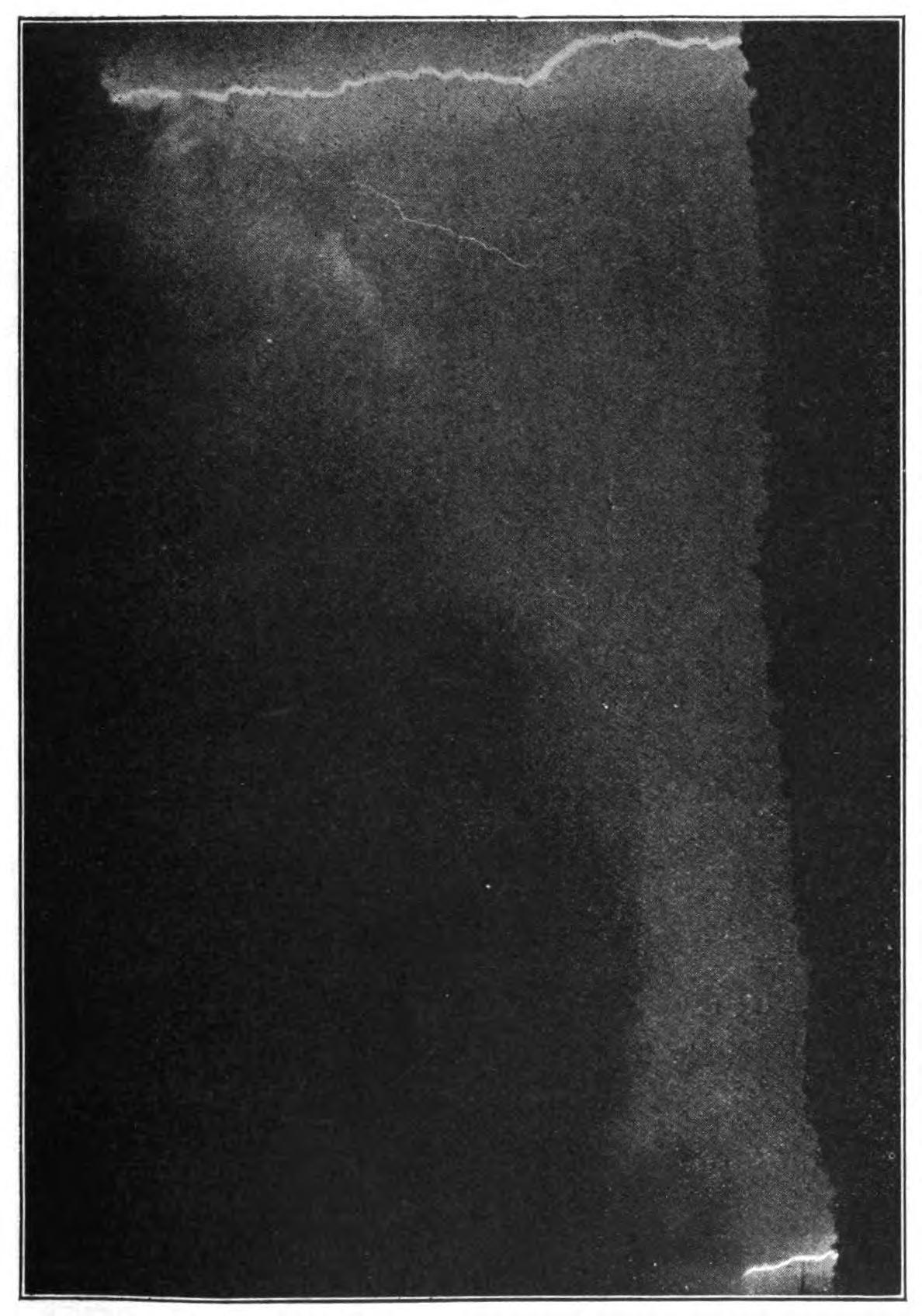 FIG. 14.— Photo of double lightning discharge passing to earth near the First Orange Mountain, Montclair, N. J.