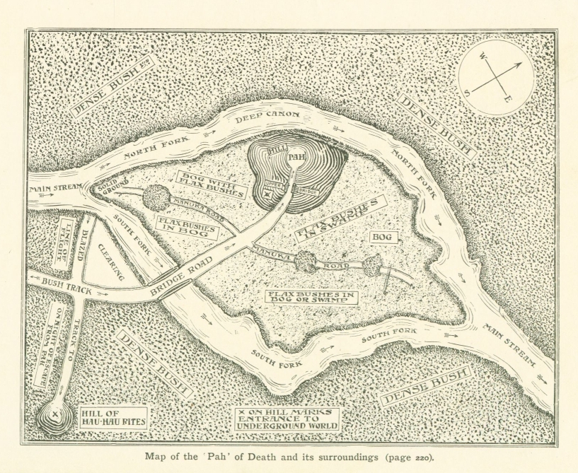 Map of the 'Pah' of Death and its surroundings