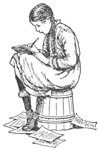 Girl writing