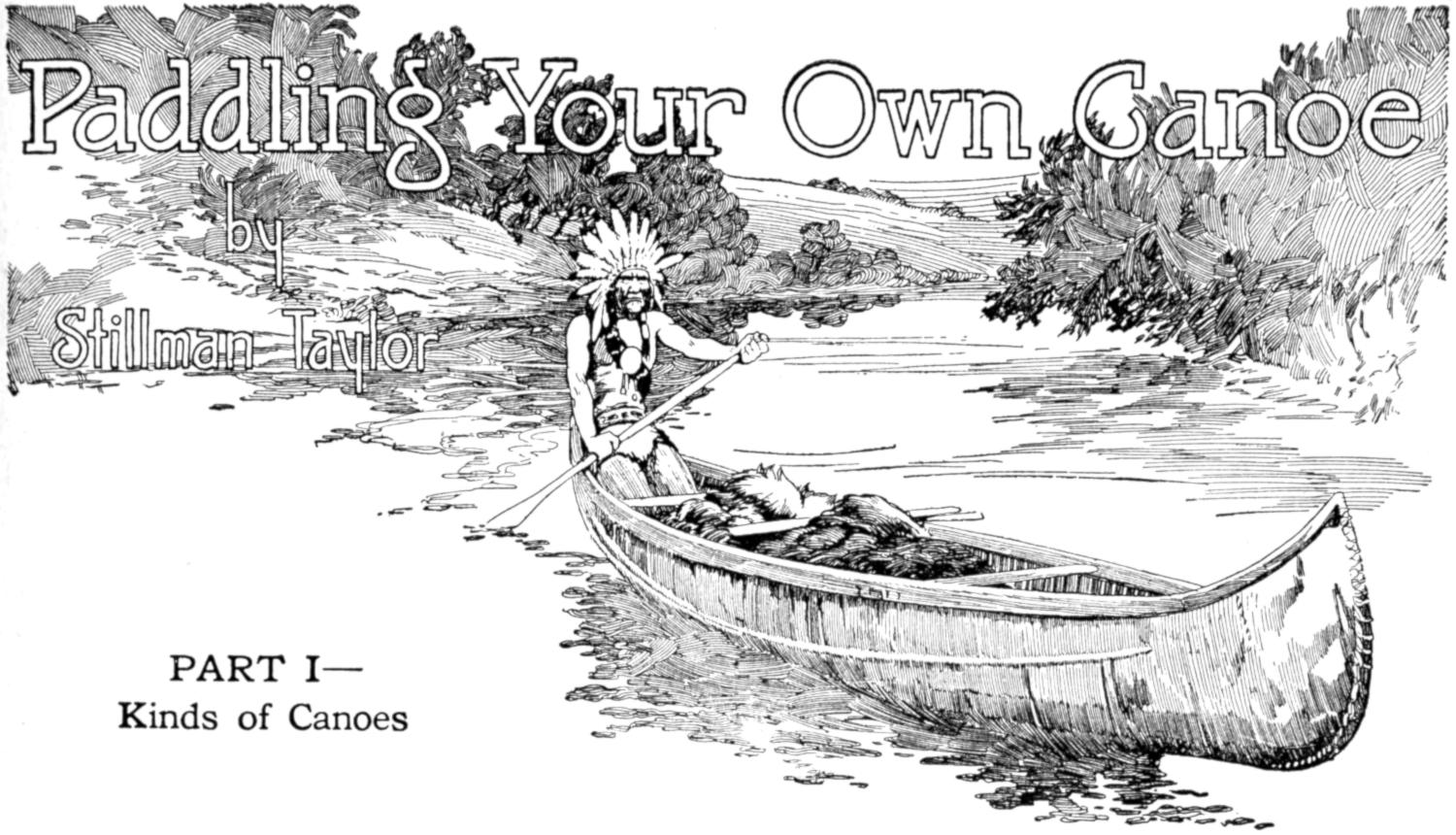 Chapter heading: paddling a canoe