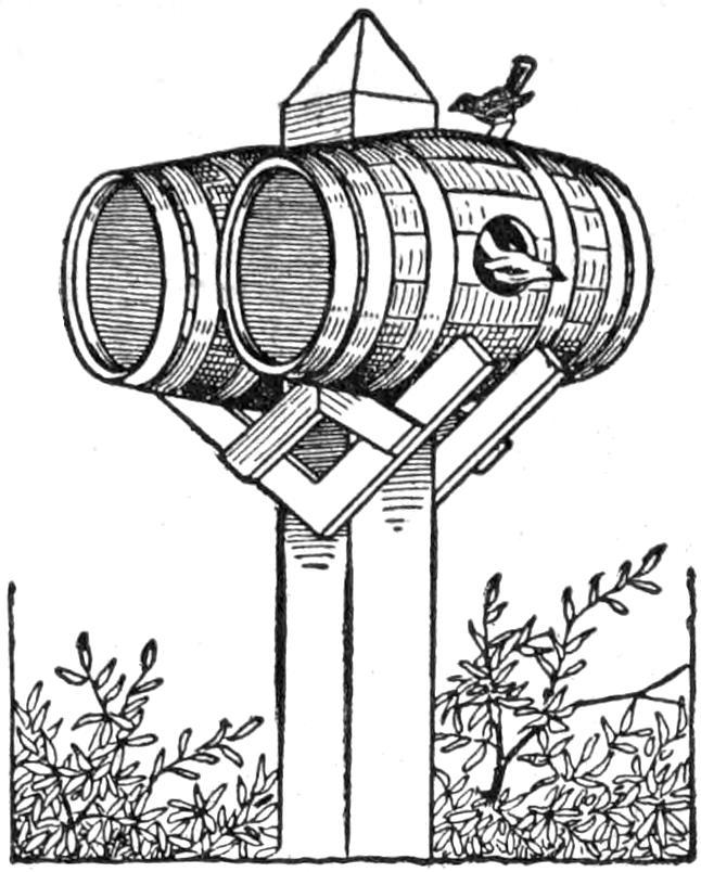 Two-kegs bird house