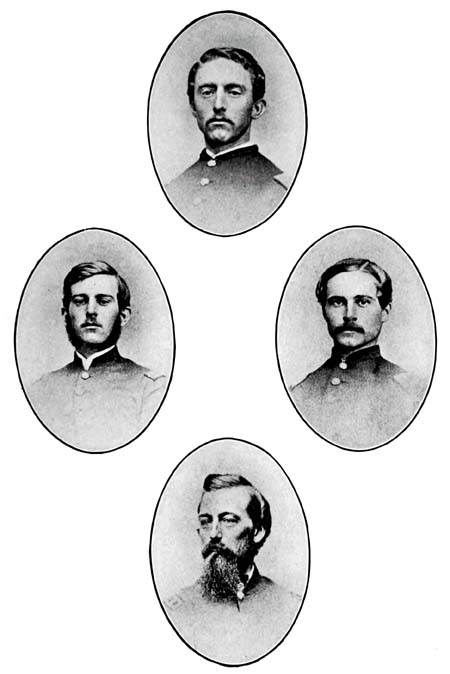 CAPT. A. W. HEASLEY, CAPT. WALKER, CAPT. W. W. SAMPSON, CAPT. CHARLES E. PARKER