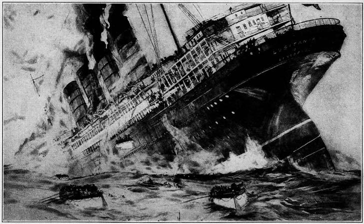 THE SINKING OF THE LUSITANIA