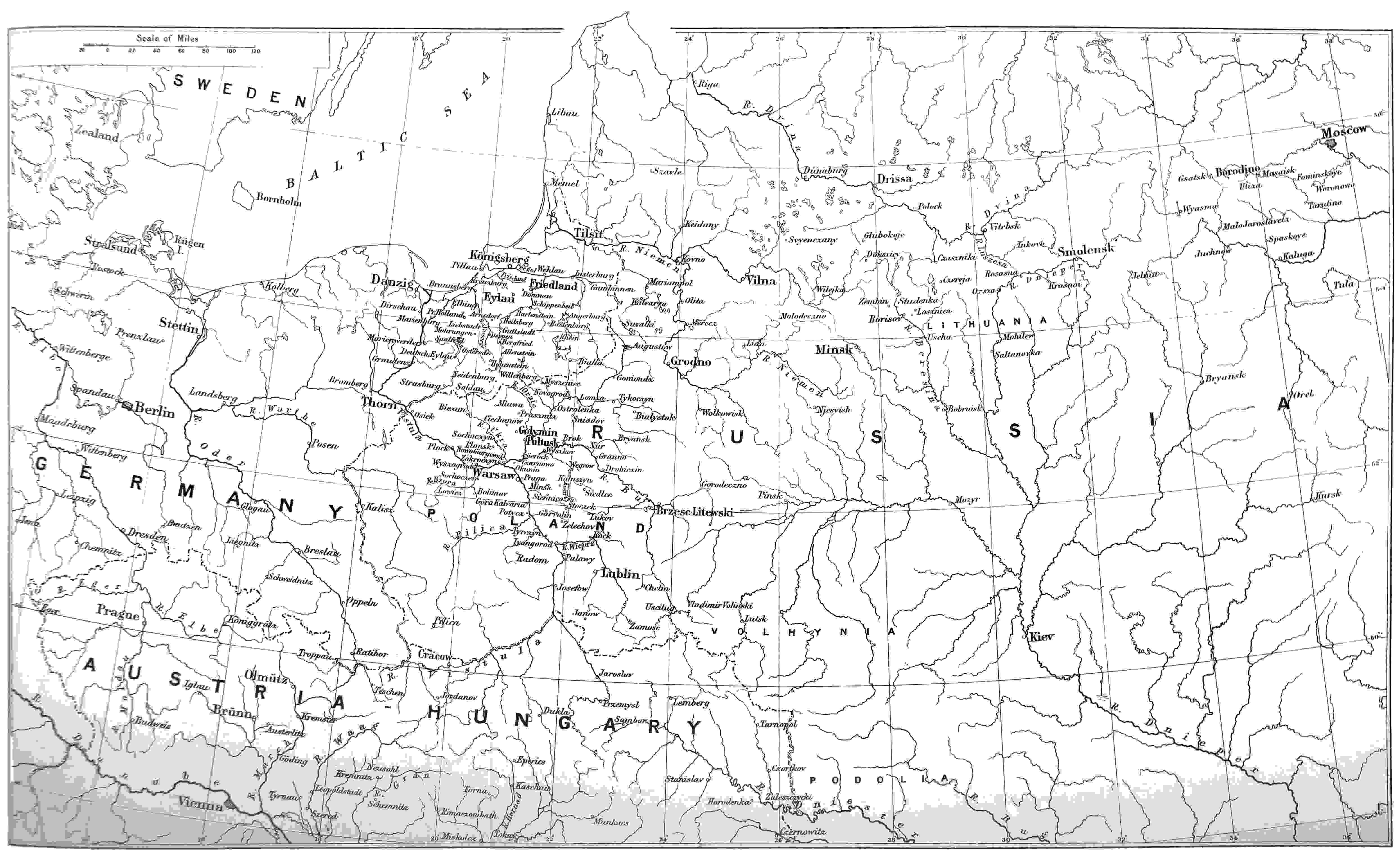 General map of Central and Eastern Europe