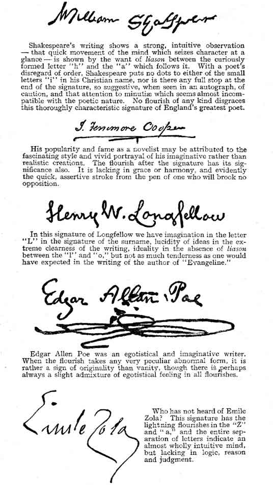 CHARACTERISTIC WRITING OF A FEW OF THE WORLD'S BEST-KNOWN LITERARY MEN
AND AUTHORS.
