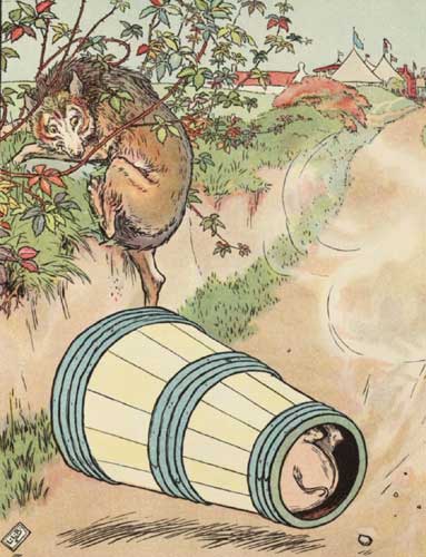 So he got into
the churn to hide
