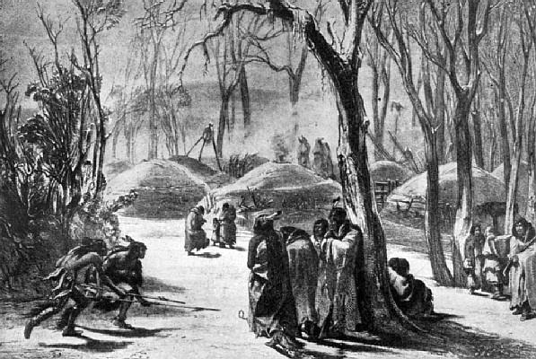 plate: ROLLING TARGET AS PLAYED BY THE HIDATSA INDIANS, FORT CLARK, NORTH
DAKOTA