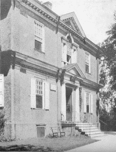 Plate III.—Camac Street, "The Street of Little Clubs";
Woodford, Northern Liberties, Fairmount Park. Erected by William Coleman
in 1756.