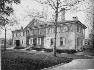 Plate V.—Hope Lodge, Whitemarsh Valley. Erected by
Samuel Morris in 1723; Home of Stephen Girard.
