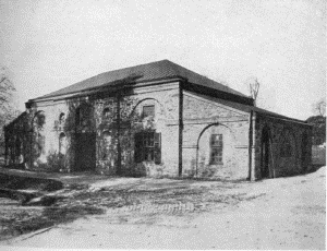 Plate XII.—The Woodlands, Blockley Township, West
Philadelphia. Erected in 1770 by William Hamilton; Stable at The
Woodlands.