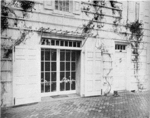 Plate XIII.—Wyck, Germantown Avenue and Walnut Lane,
Germantown. Erected by Hans Millan about 1690; Hall and Entrance
Doorways, Wyck.