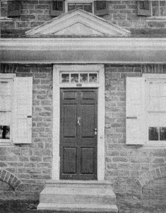 Plate XXII.—Hooded Doorway, Johnson House, Germantown;
Hooded Doorway, Green Tree Inn.