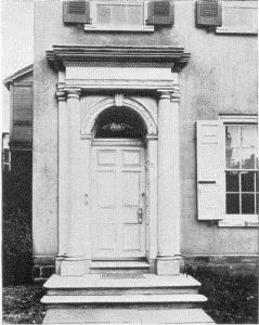 Plate XXIX.—Doorway, Grumblethorpe, 5621 Germantown
Avenue; Doorway, 6105 Germantown Avenue.