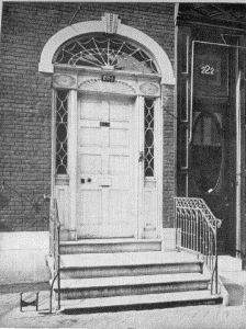 Plate XXXIV.—Doorway, 224 South Eighth Street; Doorway,
Stenton.