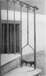 Plate XLII.—Iron Stair Rail and Footscraper, South
Seventh Street (section); Iron Stair Rail and Footscraper, South Fourth
Street (section); Iron Stair Rail and Footscraper, Seventh and Locust
Streets (section); Iron Stair Rail and Footscraper, Seventh and Locust
Streets (section).