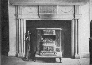 Plate LXVII.—Mantel, Rex House, Mount Airy; Mantel at
729 Walnut Street.