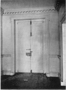 Plate LXXII.—Inside of Front Door, Whitby Hall;
Palladian Window on Stair Landing, Whitby Hall.