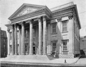 Plate XC.—Old Stock Exchange, Walnut and Dock Streets;
Girard National Bank, 116 South Third Street.