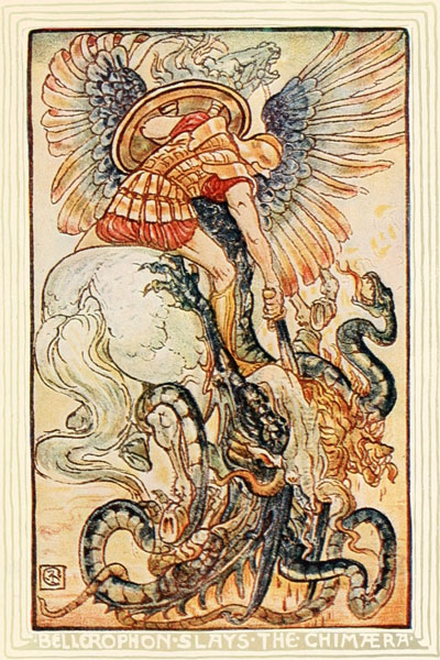 BELLEROPHON SLAYS THE CHIMRA