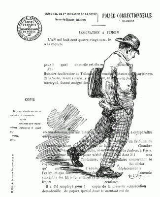 SKETCH BY M. LOVY ON A WITNESS-SUBPŒNA.