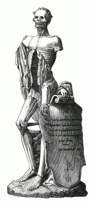 DEATH. Alabaster statuette, one mtre high, kept in the charniers of Saint-Innocent; uncovered on All-Saints'-day.