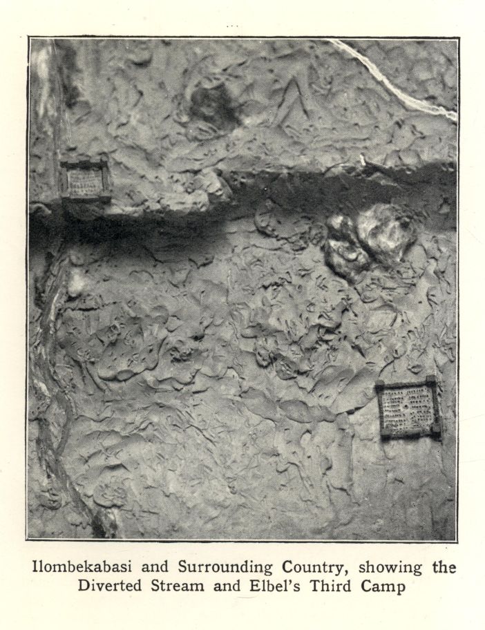 Ilombekabasi and Surrounding Country, showing the Diverted Stream and Elbel's Third Camp