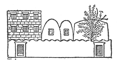 VIEW OF MANSION, FROM THE TOMB OF ANNA,
EIGHTEENTH DYNASTY.