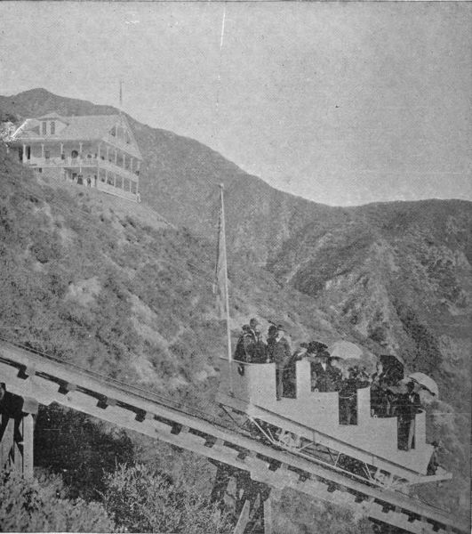 White Chariot nearing Summit of Echo Mountain. On
Least Grade of Great Cable Incline.