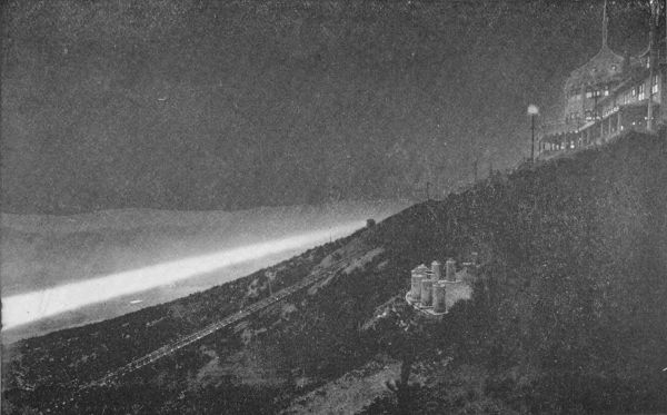 Night Scene, with Searchlight, Echo Mountain House,
Mount Lowe.