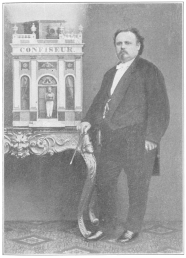 Ernest Basch and “Le Confiseur Galant,” which he claims
is the original Robert-Houdin “Pastry Cook of the Palais Royal.” From a
photograph in the Harry Houdini Collection.