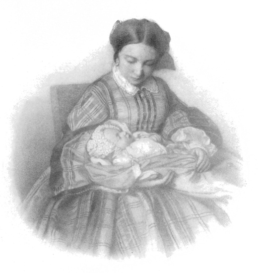 H.R.H. THE PRINCESS FREDERICK WILLIAM OF PRUSSIA PRINCESS
ROYAL OF GREAT BRITAIN AND IRELAND AND THE INFANT PRINCE FREDERICK
WILLIAM VICTOR ALBERT, MAY 1859